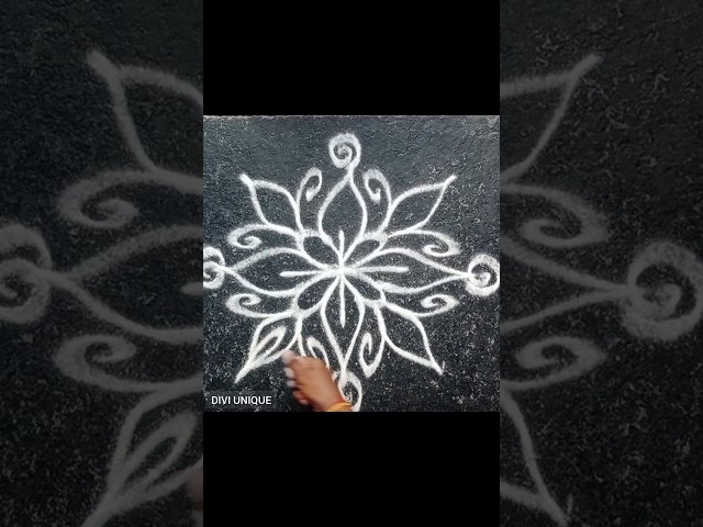 simple rangoli design #rangoli #freehandrangolis #muggulu #dialyrangoli #easyrangoli #kolam
