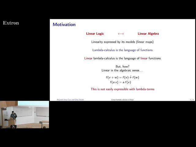 Linear lambda calculus is linear - Alejandro Diaz Caro