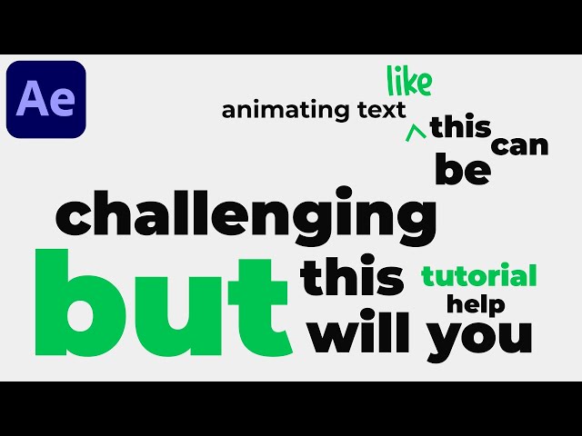Typography Motion Graphics Animation in After Effects - After Effects Tutorial