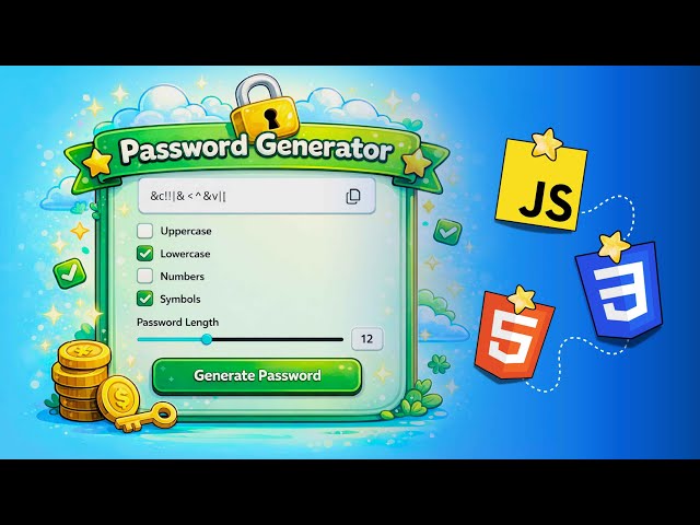 JavaScript Project | Random Password Generator With Copy to Clipboard Feature