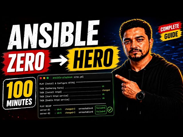 Ansible Zero to Hero 🔥 | Complete Ansible Course in 100 Minutes | DevOps Masterclass