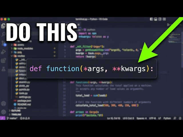 Python Arbitrary Arguments Explained | Lec 31