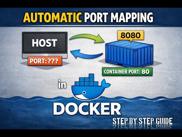 Automatic and manual port mapping in docker containers | Docker networking |