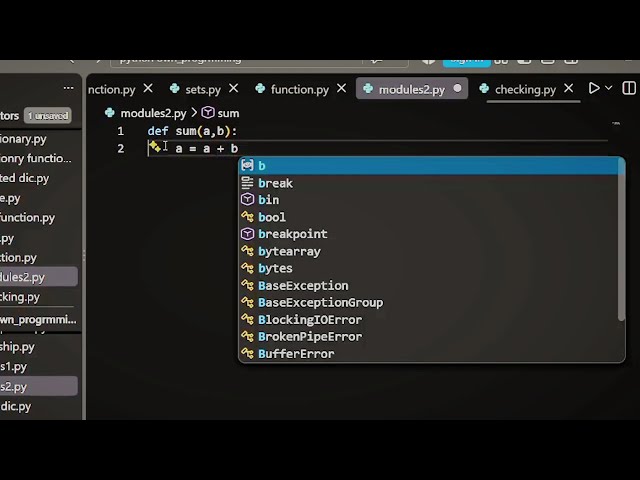 user define function.