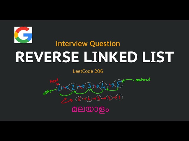 Reverse Linked List - LeetCode 206 - മലയാളം Coding Explanation | France Trip | Python | Blind 75