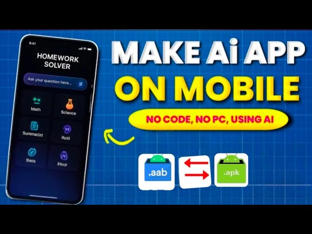 Make Ai APP ON MOBiLE | No code,No pc use,using Ai | convert apk to aab | Creat normal apps.