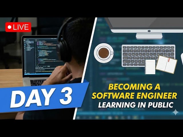 Becoming a Software Engineer — Day 3 | Live Learning in Public