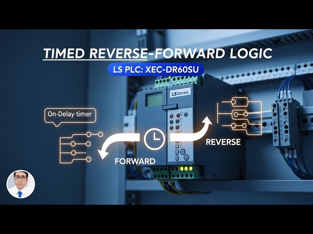 PLC Programming Guide: Timed Reverse-Forward Logic for LS XEC-DR60SU