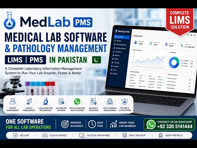 MedLab PMS | Medical Laboratory & Lab Management Software & Pathology Management (LIMS) in Pakistan
