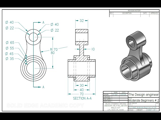 Solid Edge 2024 Tutorial - Moderate Beginners # 2