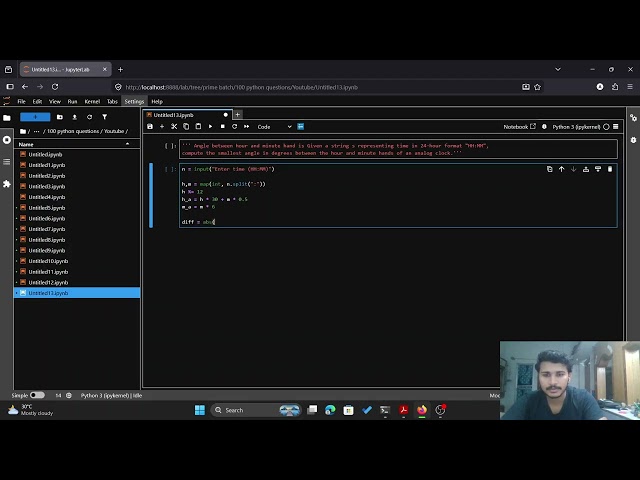 Python Practice Question #14: Find the Angle Between Clock Hands in Python