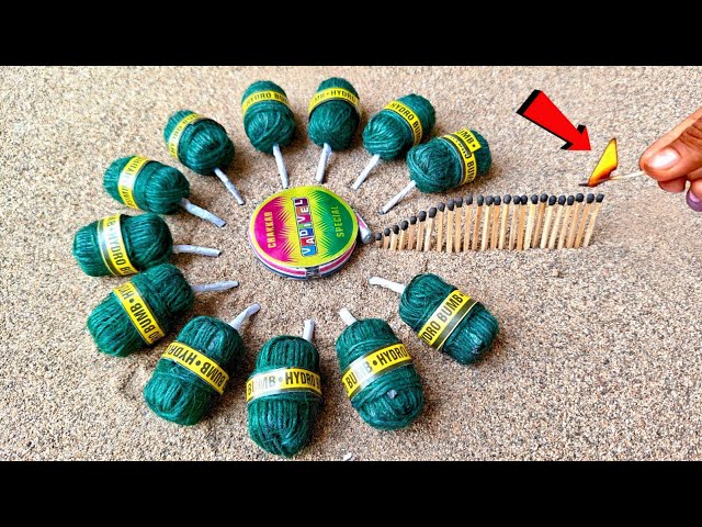 Lot Of Diwali Sutali Bomb Crackers And Ground Chakkar Vs Matchstick Chain Reaction Dominos 😱|