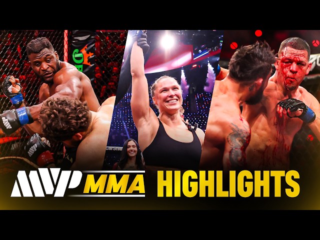 FULL FIGHT HIGHLIGHTS - ROUSEY v CARANO, DIAZ v PERRY, NGANNOU v LINS | MVP MMA