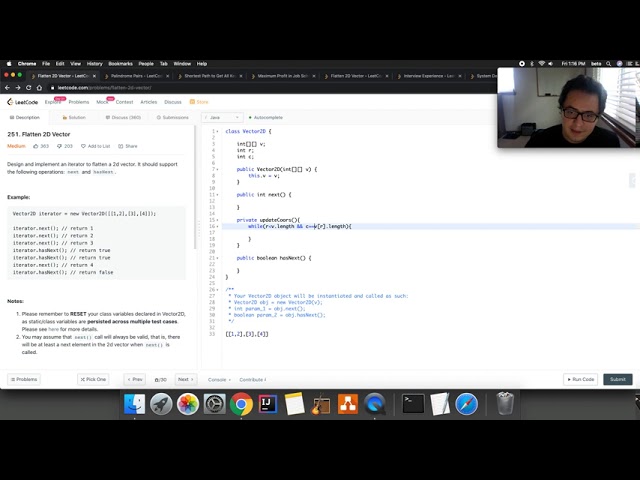 251. Flatten 2D Vector