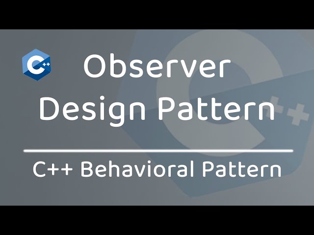 Observer design pattern in C++ | Observer pattern for interview preparation