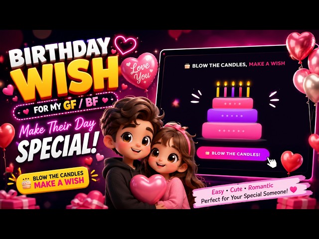 Create a Beautiful Happy Birthday Webpage – HTML, CSS & JS Tutorial (Beginner Friendly)