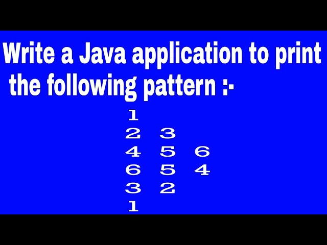 Number pattern in java || Knowledge Light