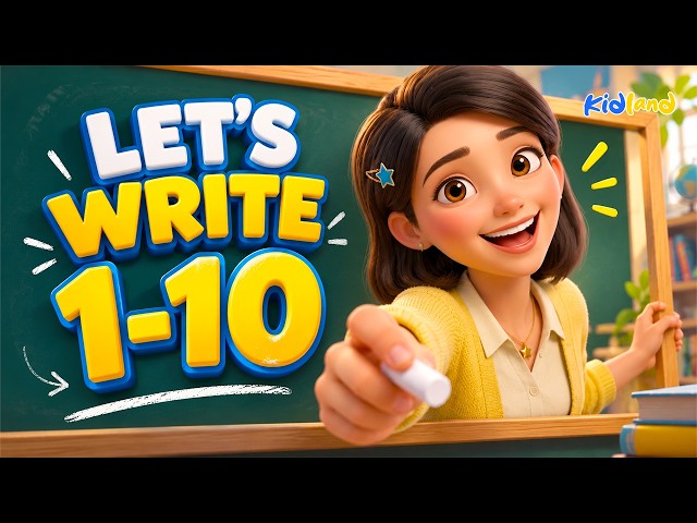 How to Write Numbers for Preschoolers | Write & Learn Numbers 1-10 | Kidland