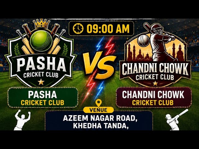 Chandni Chowk Club vs Pasha Cricket Club live cricket match | TCL Season 4 live - Azeem Nagar Khedh