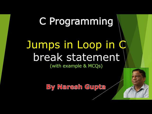 Break Statement in C | Jumps in Loops | MCQ's on break statement
