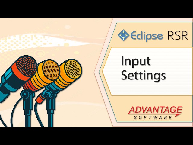 Eclipse RSR - Input Settings