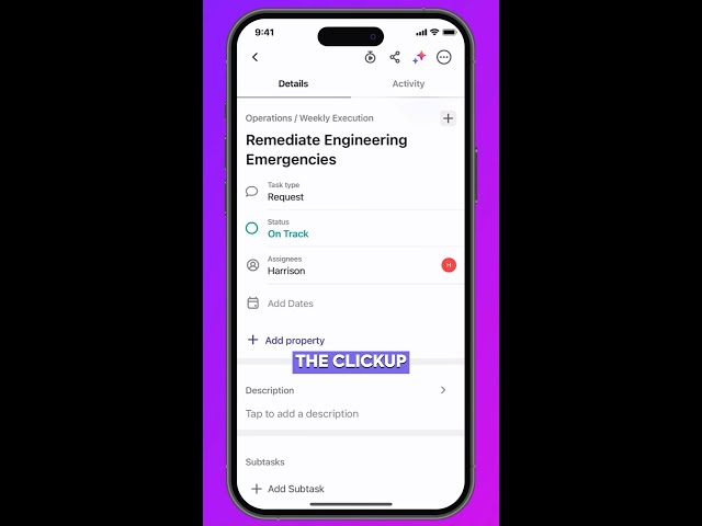 Task Types have arrived to the ClickUp mobile app