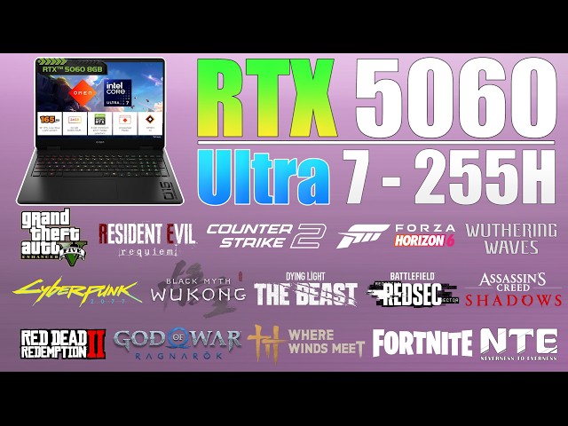 HP OMEN RTX 5060 + INTEL CORE ULTRA 7 255H – Worth Buying? (18 Games Tested)