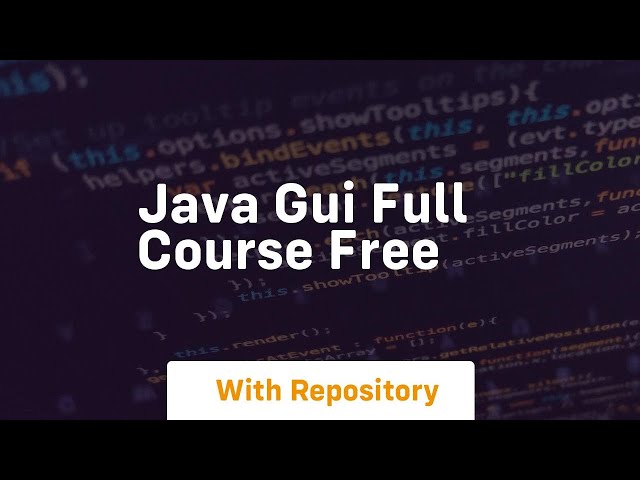 Java gui full course free