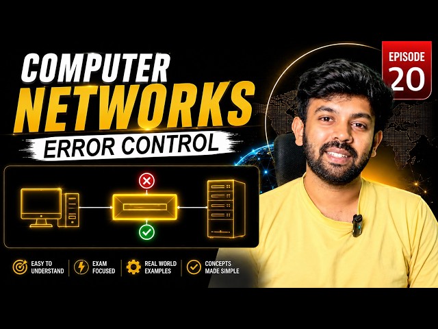 Single Bit Error, Burst Error, CRC, and Parity Error Control | Computer Networks - Ep 20 | code i...