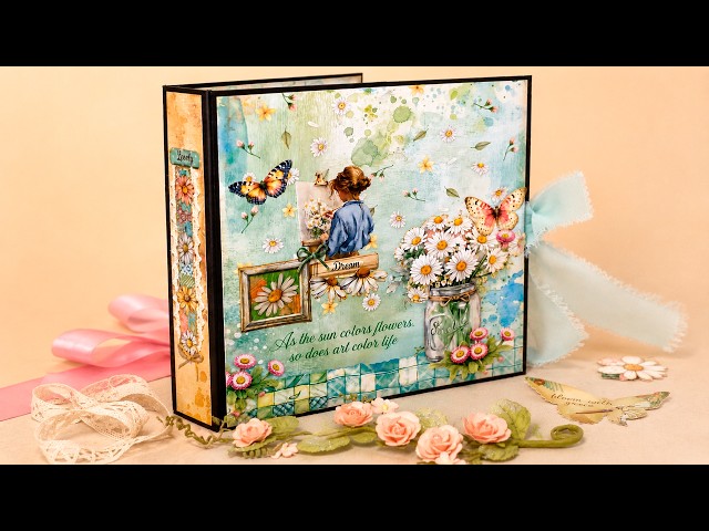 Presentación Álbum "Daisy art". Stamperia. Scrapbooking.