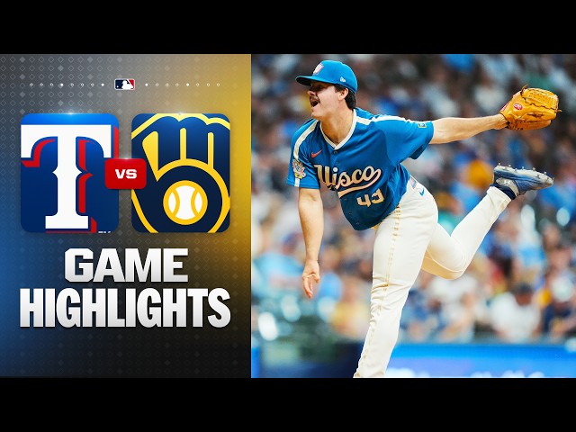 Rangers vs. Brewers Game Highlights (8/28/26) | MLB Highlights