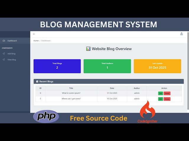 Blog Management System using PHP & MySQL | Free Source Code | PHP Project for Beginners