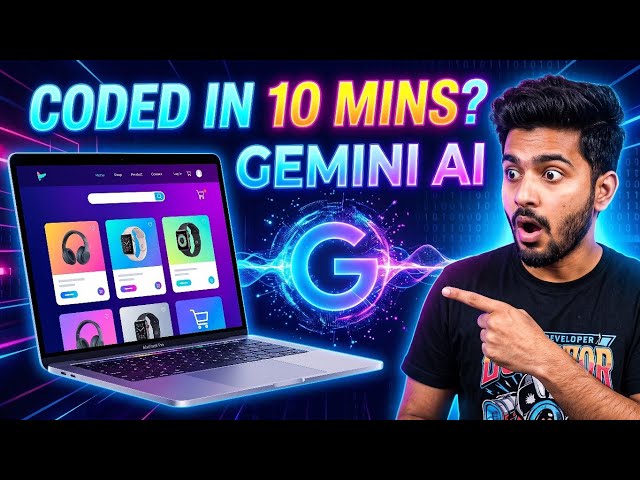 I Built a Full E-Commerce Website with Gemini AI in Just 10 Mins! 🤯 (HTML, CSS, JS)