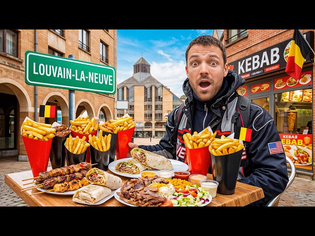 I ate at EVERY snack bar in Louvain-la-Neuve (bad idea) 🇧🇪