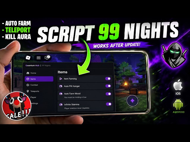 99 Nights in the Forest Script NO KEY - 99 Nights Script Delta Mobile (iOS Android) Tutorial