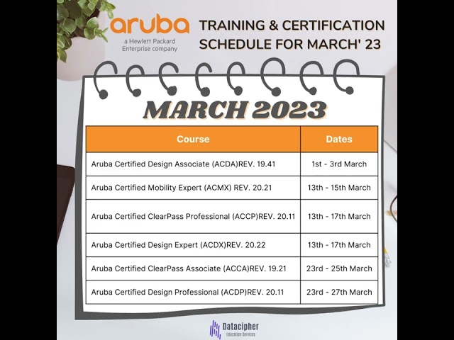 REGISTRATIONS OPEN NOW! | Aruba Essentials courses | 1800-8892-877 | www.data-education.com