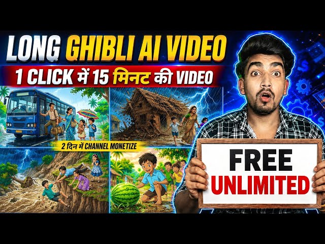 How to Create 15-Minute Long Ghibli Style AI Videos for FREE on Your Phone | 2D Ghibli Style AI V...