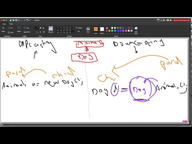 60  دورة جافا Upcasting & Downcasting