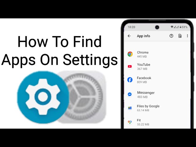 how to find apps in settings || Locate the App Info option in any Android phone's settings.