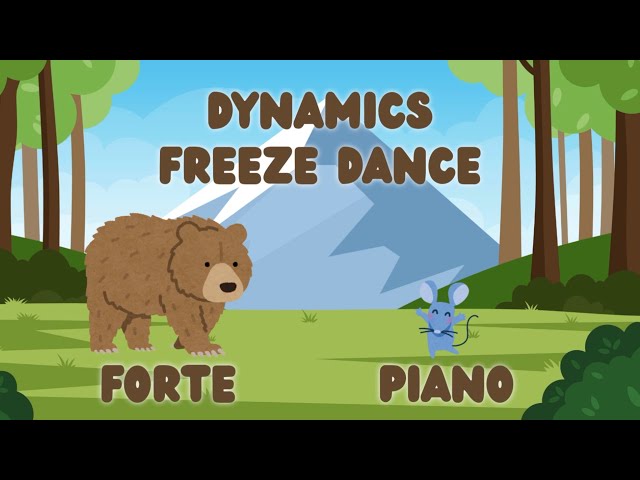 Dynamics Freeze Dance | Forte and Piano | Elementary Music Brain Break Game 🎵 🐻