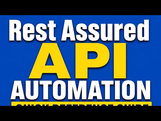 Quick Reference Interview Guide on API Automation #testing #java #restassured #sdet #softwaretesting