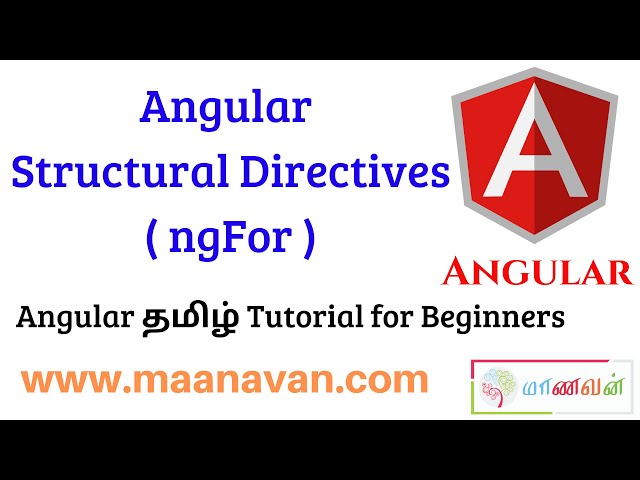 Angular Structural Directives - ngFor | #8 Angular Tamil Tutorial for Beginners