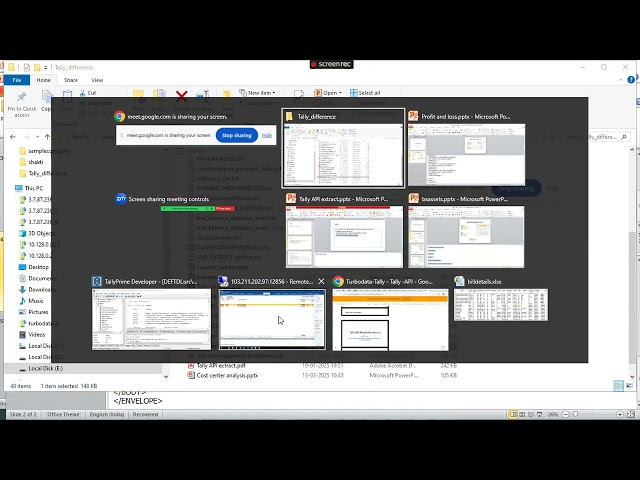 Standard Tally data extract using xml video