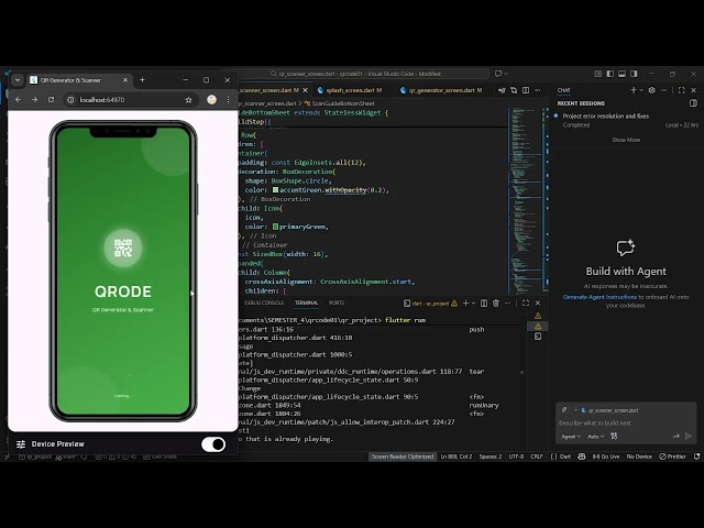 IT Project for the frist in this Semester about QR Code App by Dzikral Isa Fadli