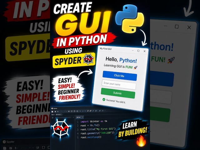 I Made Python Do THIS… 🤯 (GUI in 60 Seconds)