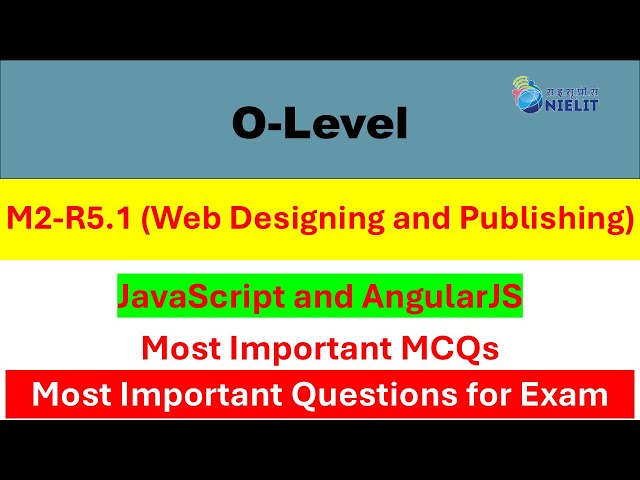 M2-R5.1 |  JavaScript and AngularJS  | Important MCQs | O-Level |  #thesciencetop