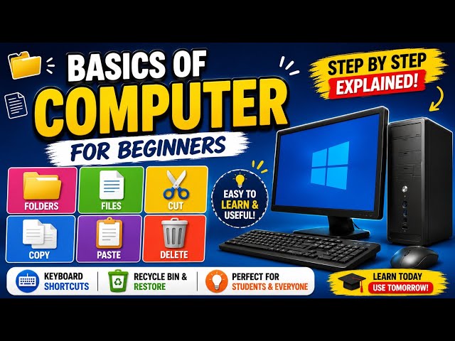 Computer 🖥️ Basics for Beginners | How to Create Folder | File - Day2
