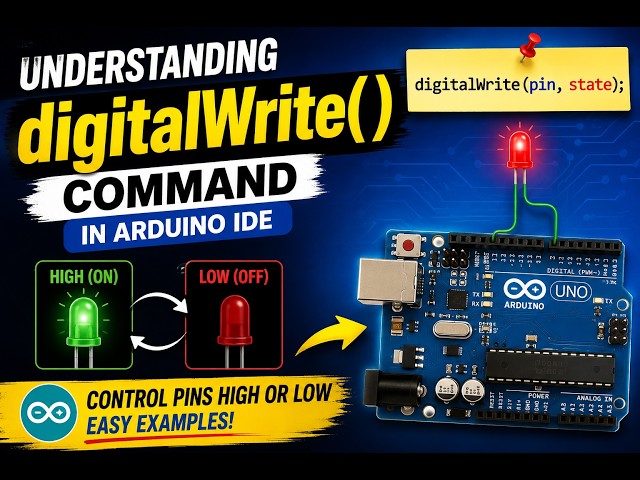 Understanding digitalWrite(pin, state) Command in Arduino IDE | Arduino Tutorial