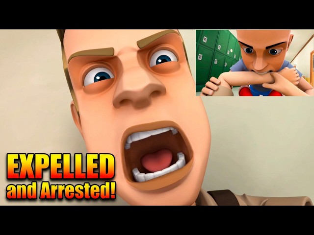 Classic Caillou bites his classmates in Class/ EXPELLED ARRESTED/ Grounded