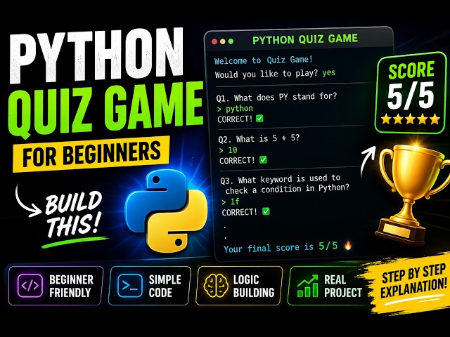 Python Quiz Game for Beginners | Build an Interactive Python Project